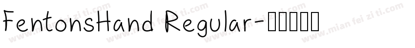 FentonsHand Regular字体转换